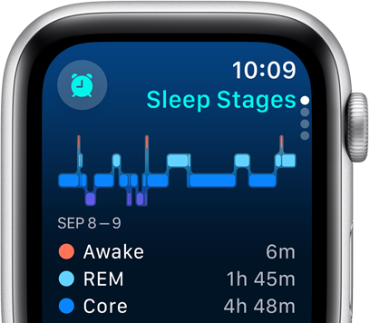 Apple Watch SE Sleep Schlaf Tracking auf der Apple Watch SE